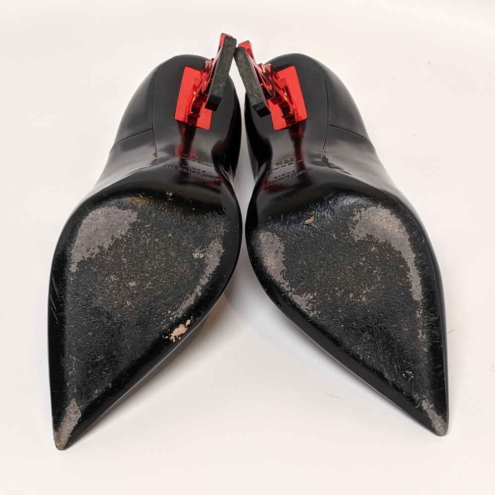 SOLD Saint Laurent Black and Red Opyum Heels - Picture 4 of 7